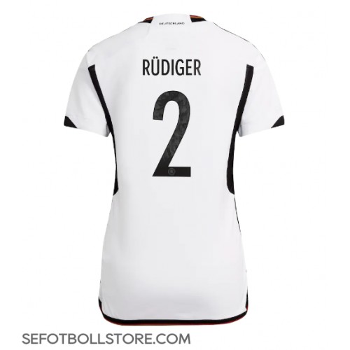 Tyskland Antonio Rudiger #2 Replika Hemmatröja Dam VM 2022 Kortärmad